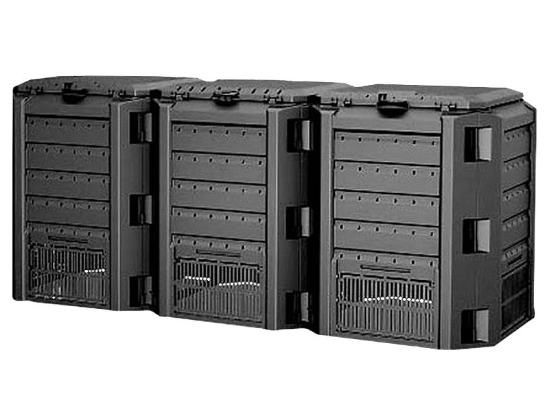 KOMPOSTOWNIK MODULE COMPOGREEN 1200 L CZARNY - PP-IKSM1200C zdjęcie 1