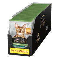purina pro plan sterilised z kurczakiem dla kota 26x85g (18+8 gratis)