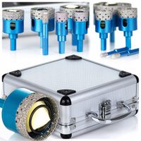 ZESTAW OTWORNIC DO GRESU 6-65 mm DIAMENTOWE WIERTŁA HEX, SPRĘŻYNA DO UROBKU