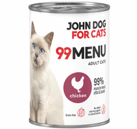 JOHN DOG 99 Menu 99% mięsa KURCZAK monobiałkowa mokra karma kota puszka 400