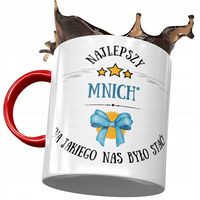 Kubek Czerwony Dla Mnicha Najlepszy Mnich Prezent Z Nadrukiem Ze Zdjęciem