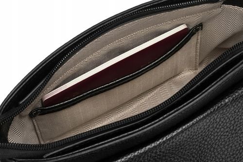 MAŁA TOREBKA DAMSKA LISTONOSZKA PETERSON MODNA MIEJSKA NA MAGNES CZARNA na Arena.pl