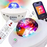 Projektor gwiazd lampka nocna rzutnik dla dzieci led kosmos + pilot BIAŁY