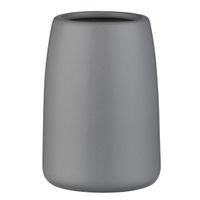 Kubek łazienkowy na szczoteczki 350 ml ceramiczny szary matowy gładki