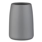 Kubek łazienkowy na szczoteczki 350 ml ceramiczny szary matowy gładki