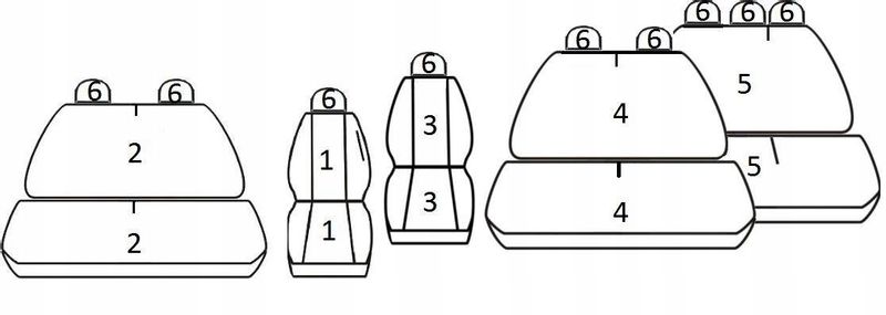 Pokrowce miarowe do VW T5 9os 9m (2003-2015r) zdjęcie 2