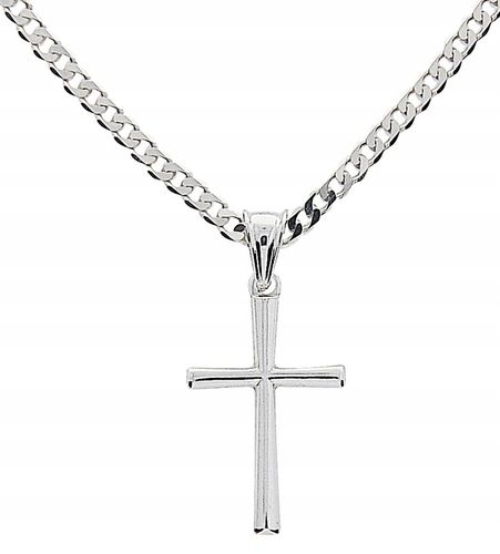 SREBRNY ŁAŃCUSZEK PANCERKA I KRZYŻYK ZESTAW IDEALNY NA PREZENT na Arena.pl