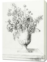 Obraz 50x70cm Waza z Kwiatami, Jean Bernard Vintage do Salonu
