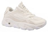 Sportowe sneakersy na grubej podeszwie białe Rozmiar obuwia - 41, Długość wkładki [cm]: - 26,00 cm.