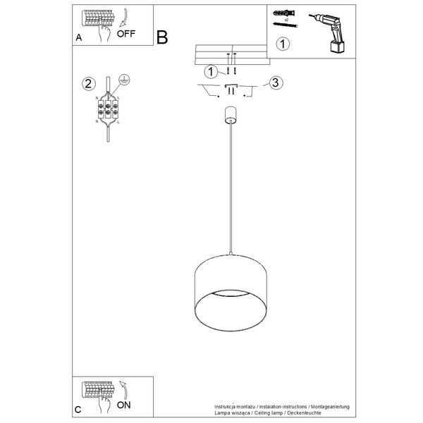 Lampa wisząca NEVIA marmur zdjęcie 9