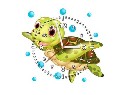 40X40CM ZEGAR ZIELONY ŻÓŁWIK OBRAZ na Arena.pl