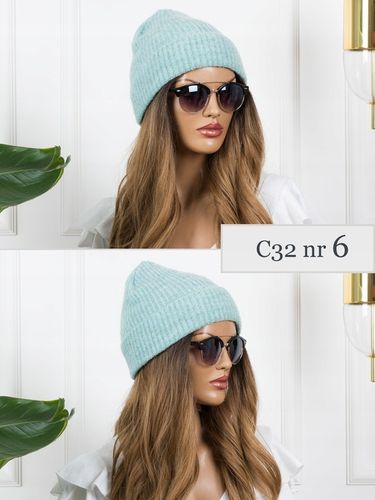 CZAPKA DAMSKA CIEPŁA Wywijana Zimowa czekoladowy brąz Beanie PREMIUM na Arena.pl