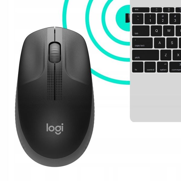 Myszka bezprzewodowa Logitech M190 Logi Czarna optyczna 1000 DPI Wygodna zdjęcie 13