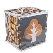 Mata Edukacyjna Piankowa Puzzle Brązowa 143 X 143 Cm 36 Elementów