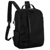 czarny, nylonowy plecak damski z uchwytem do mocowania