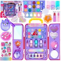 ZESTAW DO MAKIJAŻU I PAZNOKCI DLA DZIECI KUFEREK KOSMETYKÓW MAKEUP