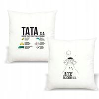 Poduszka z nadrukiem napis DZIEŃ TATY TATA S.A