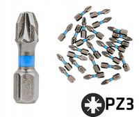 Bity udarowe PiranhaCut PZ3 25mm 1/4'' IMPACT opakowanie 25 szt.