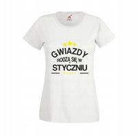 KOSZULKA T-SHIRT GWIAZDY RODZĄ SIĘ W STYCZNIU