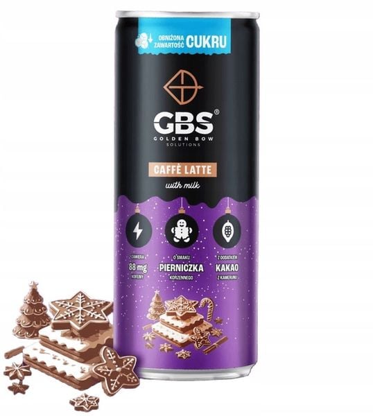 GBS Caffe Latte o smaku PIERNICZKA KORZENNEGO 6x250ml napój kawowy w puszce zdjęcie 2