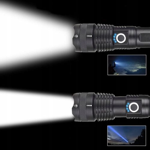 MOCNA LATARKA TAKTYCZNA LED XHP50 ZOOM WOJSKOWA na Arena.pl