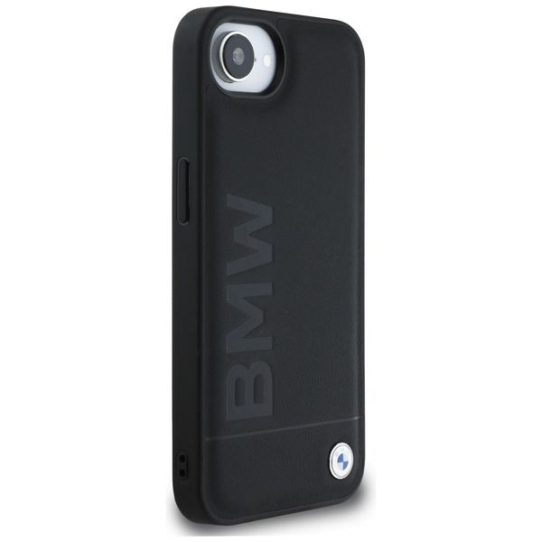 Etui BMW Leather Hot Stamp do iPhone 16e czarny zdjęcie 4