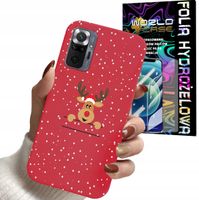 ETUI DO XIAOMI NOTE 10 PRO - ŚWIĄTECZNE WZORY RENIFER MIKOŁAJ + FOLIA