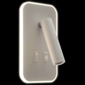 Kinkiet LAMPA ścienna OTELLO LED D 03723 Ideus metalowa OPRAWA tuba LED 6W 3000K + 3W 4000K regulowana biała