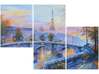 60 90CM OBRAZ 3 ELEM ALEJKA PARYŻU ŚCIENNY DRUK PŁÓTNO