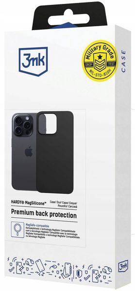 Apple iPhone 15 Pro Max - 3mk Hardy MagSilicone Graphite zdjęcie 16