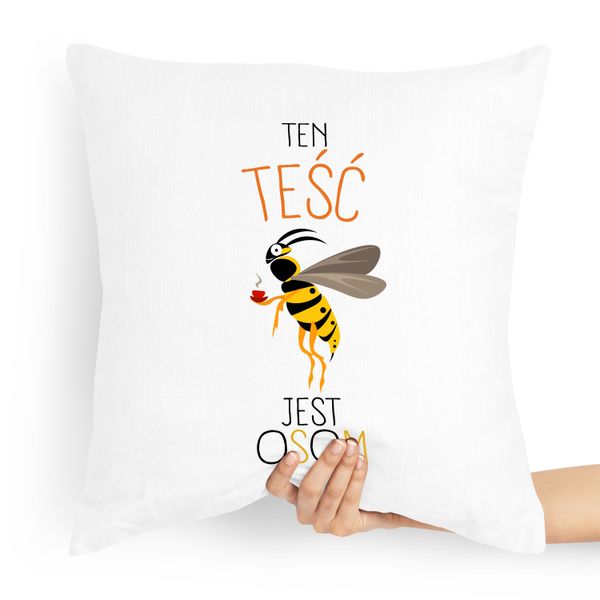 Poduszka Prezent Dla Teścia Ten Teść Jest Osom Z Nadrukiem Ze Zdjęciem zdjęcie 1