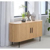 KOMODA ALVERO DĄB NATURALNY, ROZSUWANA, LAMELE, 140/76/45