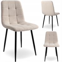 KRZESŁO TAPICEROWANE NOWOCZESNE MIĘKKIE PLUSZOWE TEDDY BARANEK BOUCLE LOFT