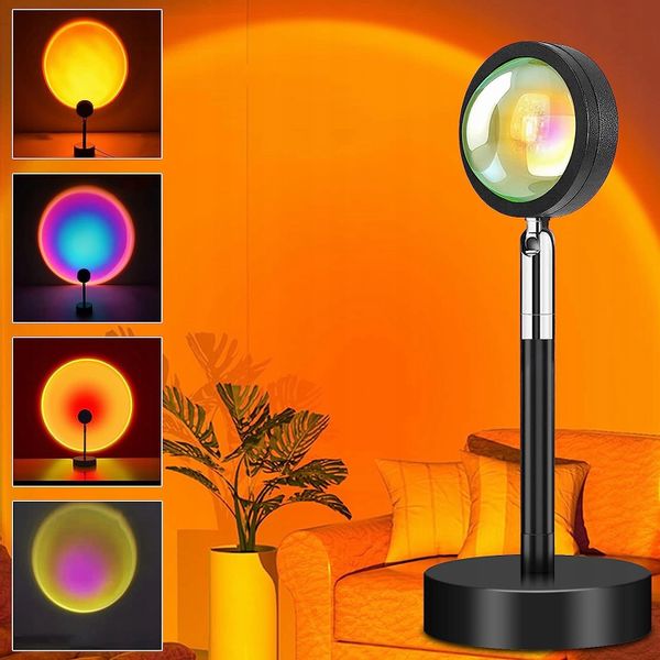 LAMPKA LED PROJEKTOR ZACHÓD SŁOŃCA TĘCZA PREZENT zdjęcie 8