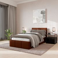 ŁÓŻKO POJEDYNCZE 90x200cm ŁÓŻKO TAPICEROWANE Z POJEMNIKIEM MIODOWE