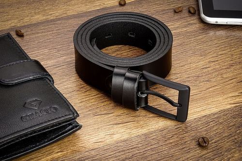 PASEK MĘSKI GRACIO CZARNA KLAMRA KLASYK Skórzany na Arena.pl