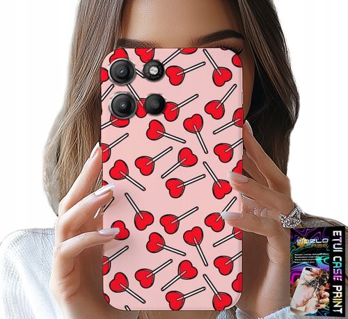 ETUI DO MOTOROLA MOTO G15 - KOBIECE, MODNE WZORY LIZAKI W SERCA CASE na Arena.pl