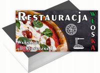 Wizytówki firmowe Foliowane 1000szt różne wzory WŁOSKA RESTAURACJA