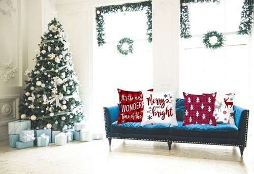 4x ZESTAW POSZEWKA NA PODUSZKĘ ŚWIĄTECZNA POSZEWKI ŚWIĄTECZNE Święta 40X40 na Arena.pl