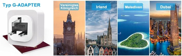 ŁADOWARKA TYP G Adapter podróżny 3USB+1USB-C, UK WTYCZKA zdjęcie 6