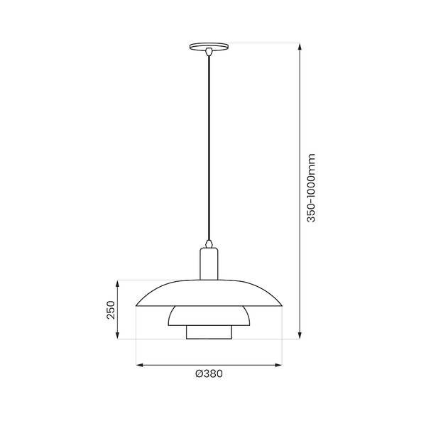 Lampa wisząca FERRO 1xE27 zdjęcie 5