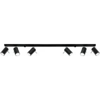 Plafon RING 6L czarny