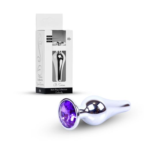 plug-jewellery silver butt plug- purple na Arena.pl