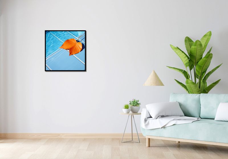 Plakat 60x60cm Liść przy Wodzie zdjęcie 4