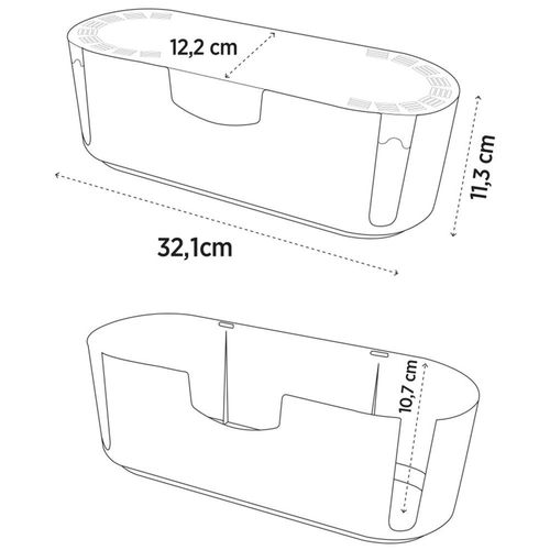 Pojemnik Organizer Pudełko Schowek na Kable Listwy Przedłużacz Biurowy na Arena.pl