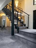 Grube płytki na schody z kapinosem SZARE 100x30