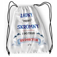 Plecak Dla Redaktora Sportowy Szkolny Worek Torba Z Nadrukiem Ze Zdjęciem