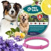 PRO SAFE Obroża na Kleszcze Pchły PSA powyżej 8 kg PRZECIWKLESZCZOWA 72cm