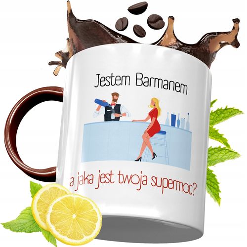 Kubek Bordowy Dla Barmana Na Urodziny Prezent Z Nadrukiem Ze Zdjęciem na Arena.pl