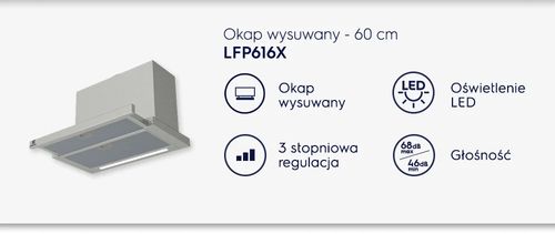Okap teleskopowy Electrolux LFP616X 68 dB na Arena.pl